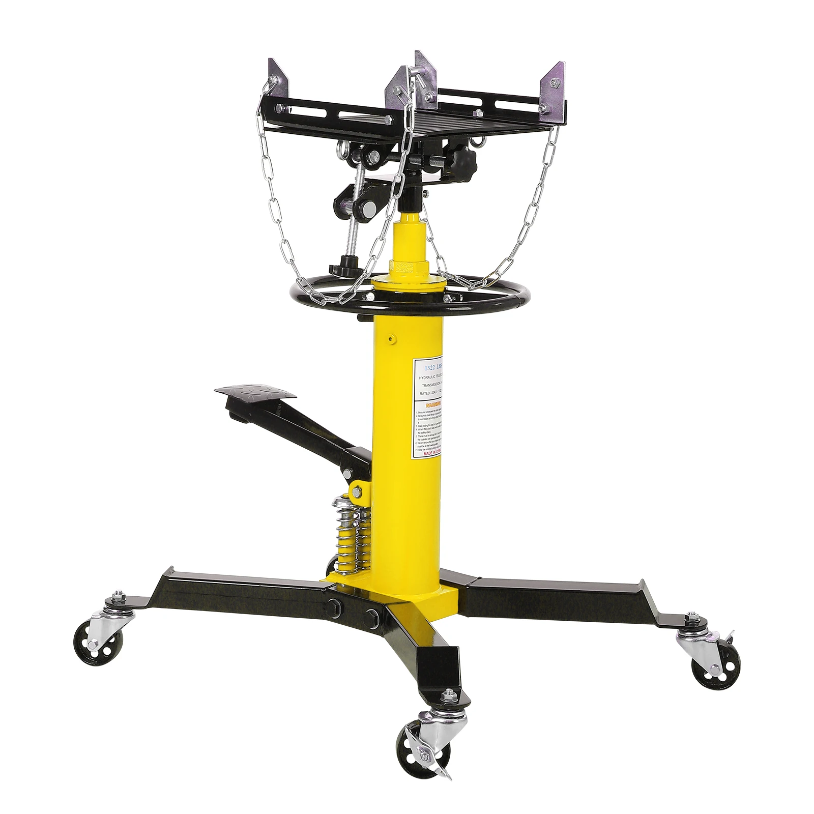 Hydraulic Transmission Jack, 2-Stage Hydraulic Telescoping Jack 1322 Lbs (3/5 Ton) Capacity 33.8