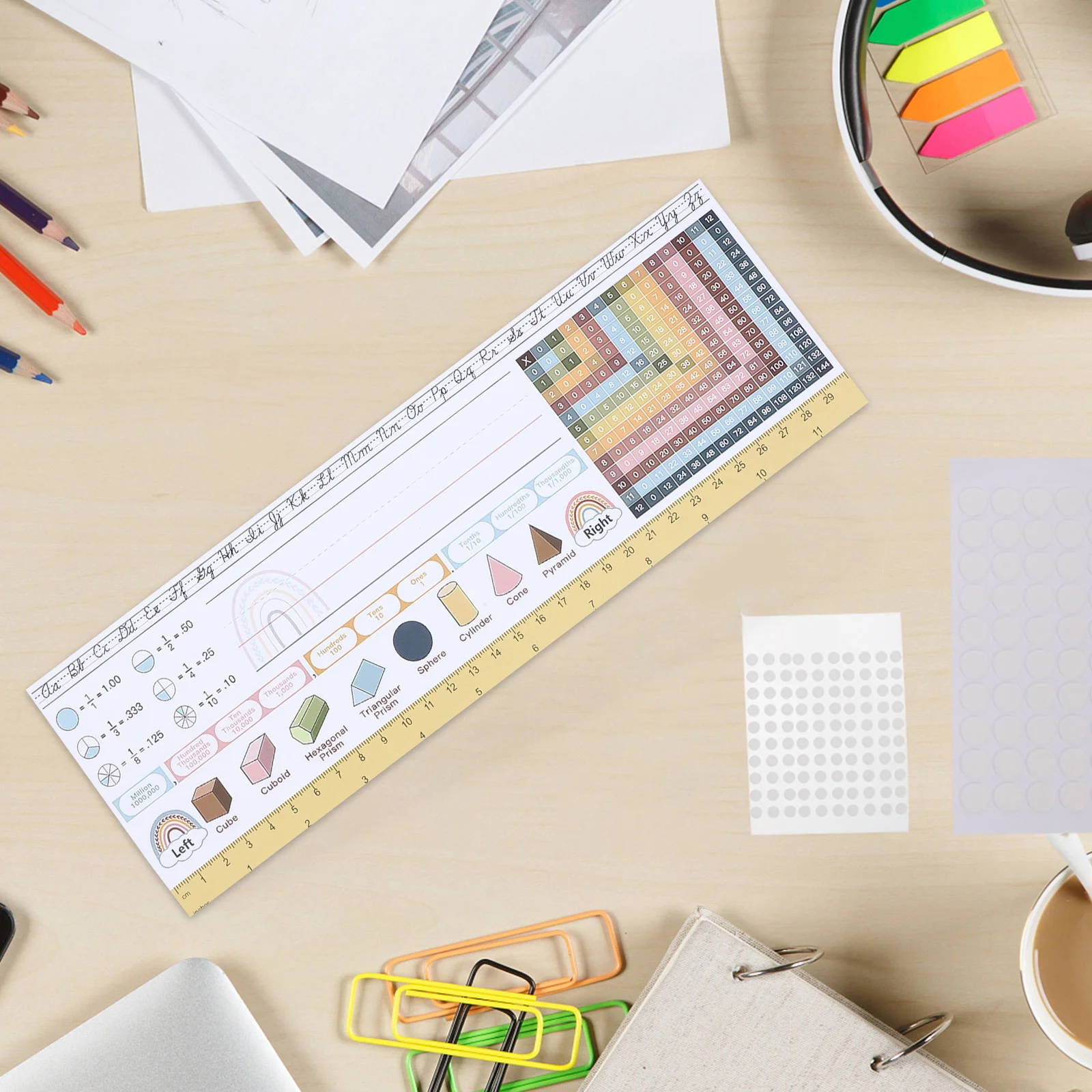 25Pcs 교실 책상 명찰 종이 다채로운 학생 책상 태그 학교를위한 전통적인 원고 학습 도구