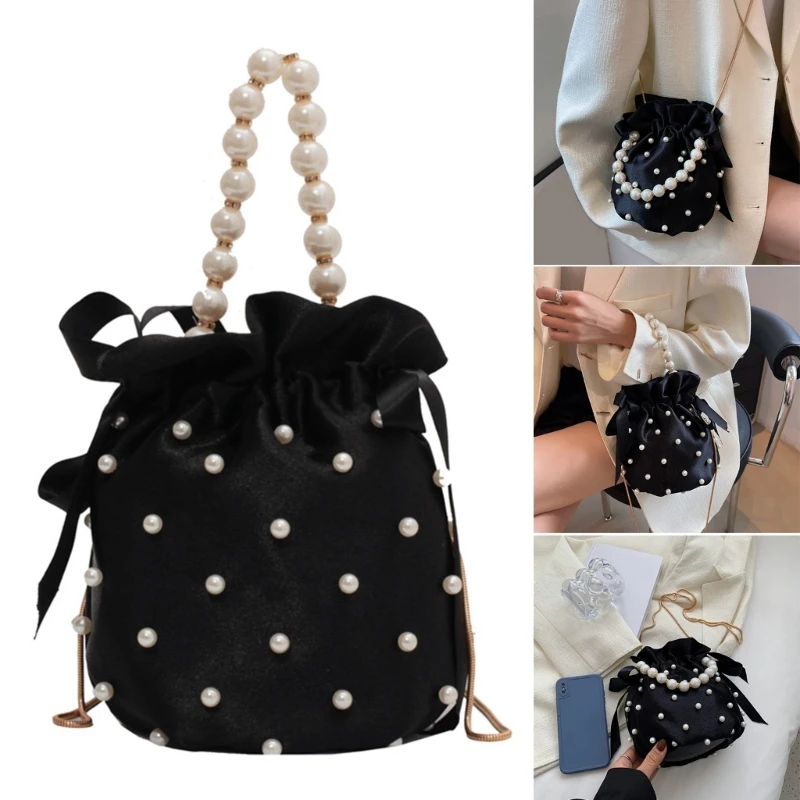 Crossbody Bag Shoulder Bags for Women Pearl Imitation Handbag Party Evening Bags