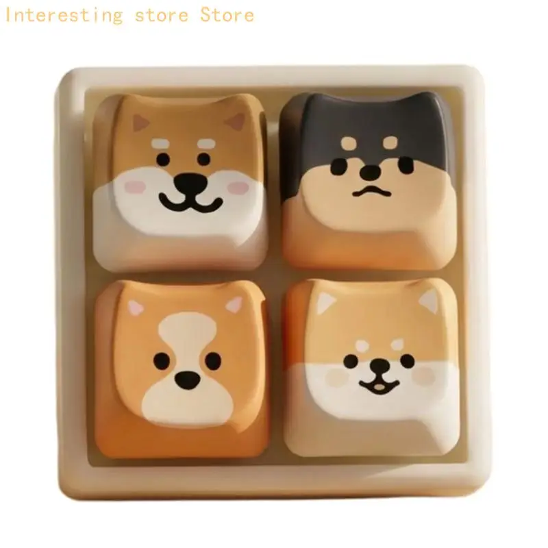 3D-gedruckte Tastatur-Tastenkappe mit niedlichem Hundemuster, Fidgets-Knopf, Geschenk für Freund 55KC – Detail 8