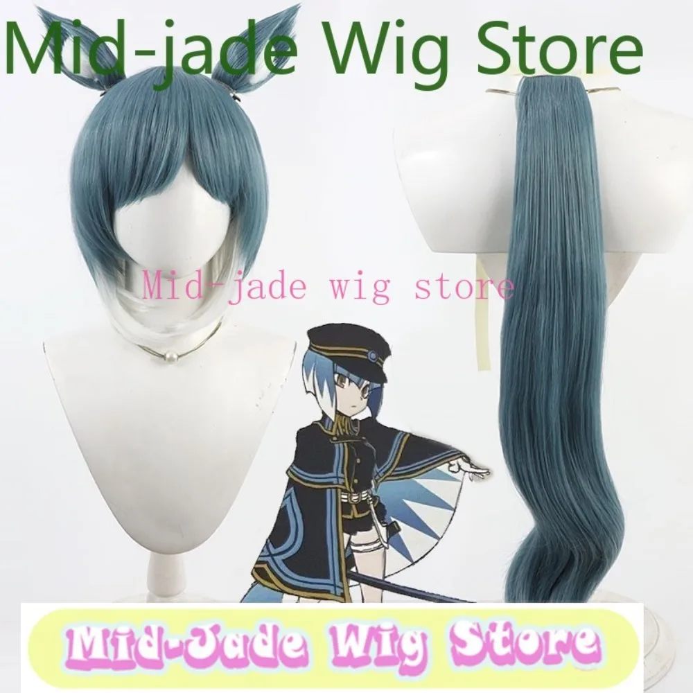 

Парик среднего нефрита Асаки, парик для косплея с подходящими ушками и хвостом, аниме-игры, Хэллоуин, карнавал, вечеринка, синтетические термостойкие волосы