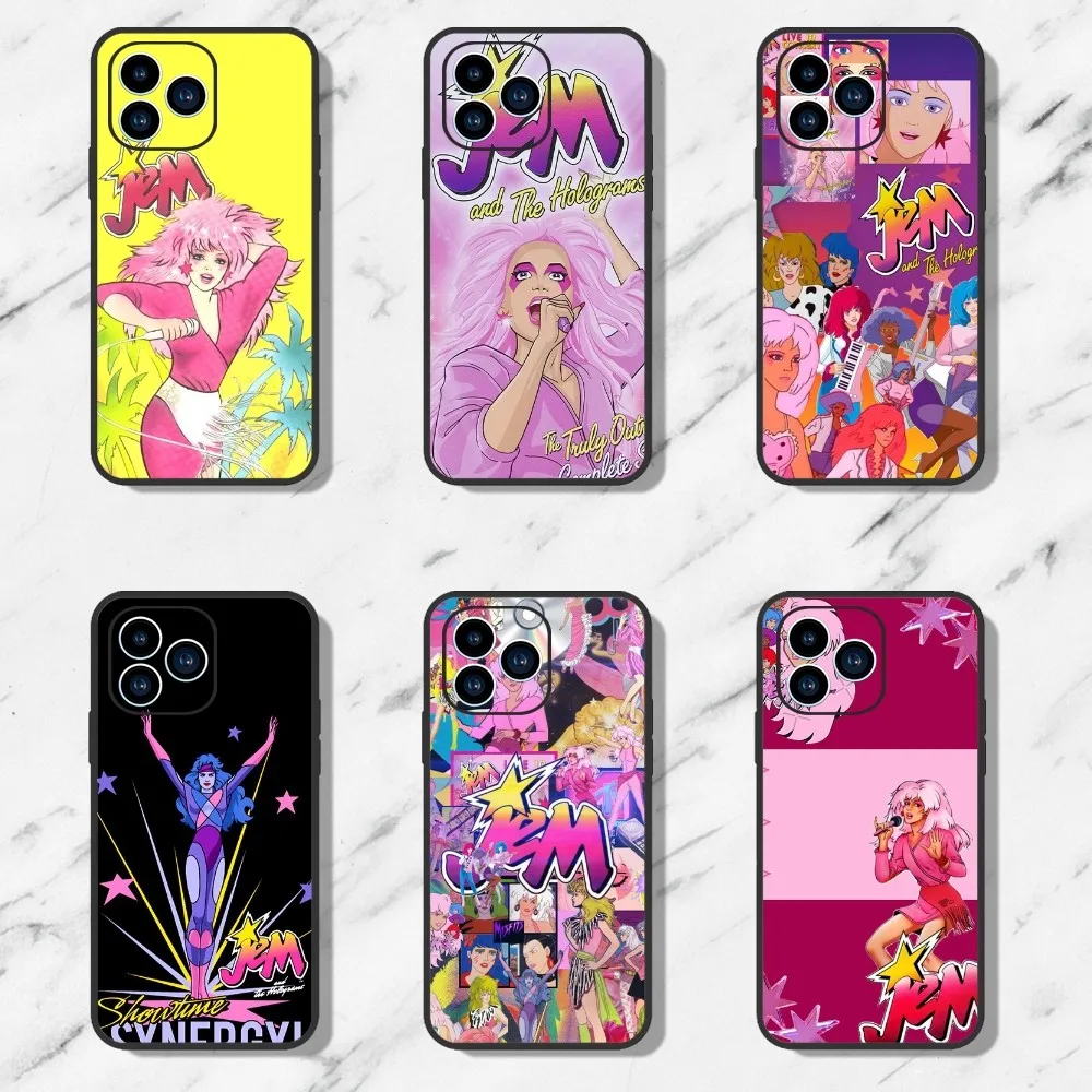 J-Jem And The H-Holograms Phone Case For iPhone 11 12 13 14 15 Mini Pro Max Plus 8 xr xs Black Shell