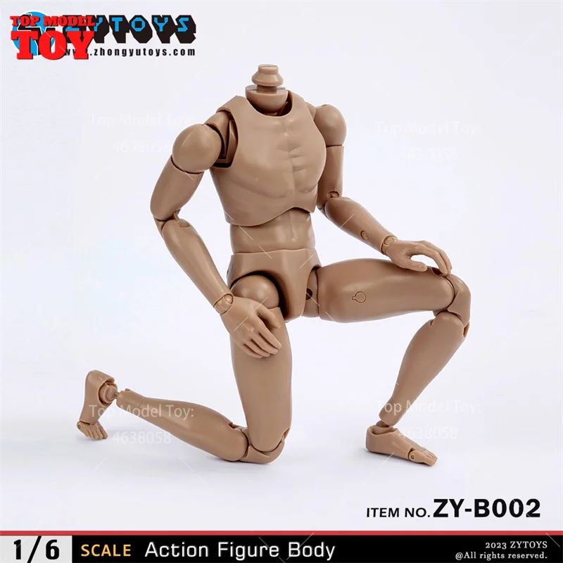 Zytoys ZY-B001 b002 b003 b004 1/6 ombro estreito largo trigo corpo articulado preto 25.5cm soldado masculino 12 ''figura de ação flexível