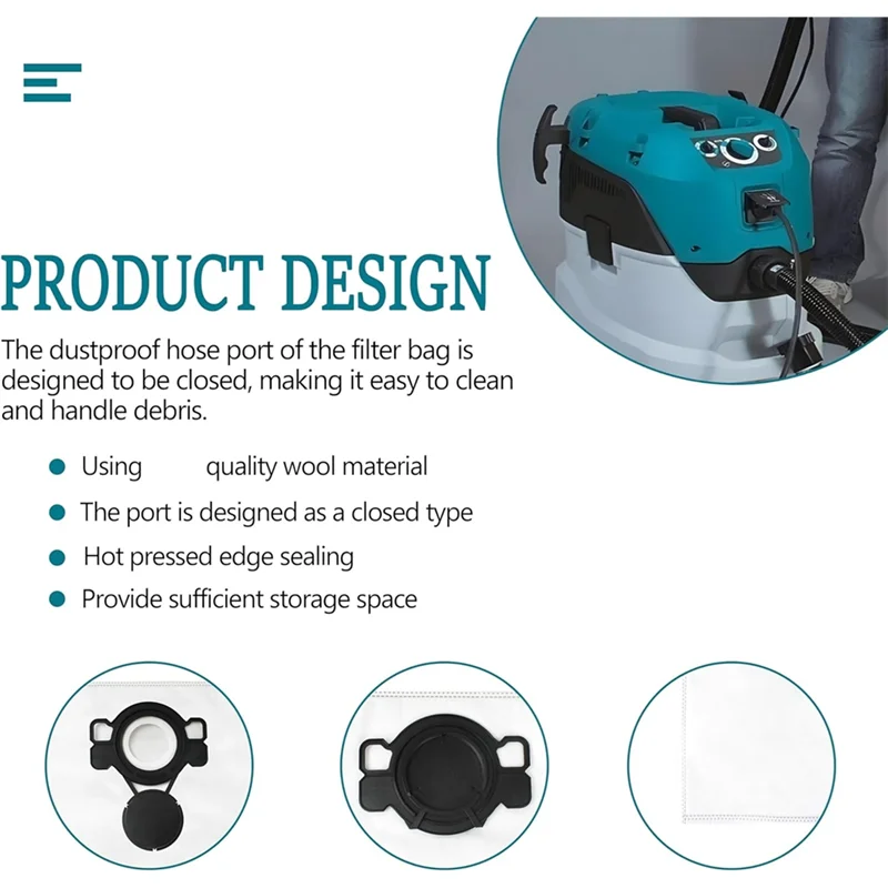 A02V-VC4210L 습식/건식 먼지 추출기/진공 모델 교체 필터 백 W107418353, 대용량