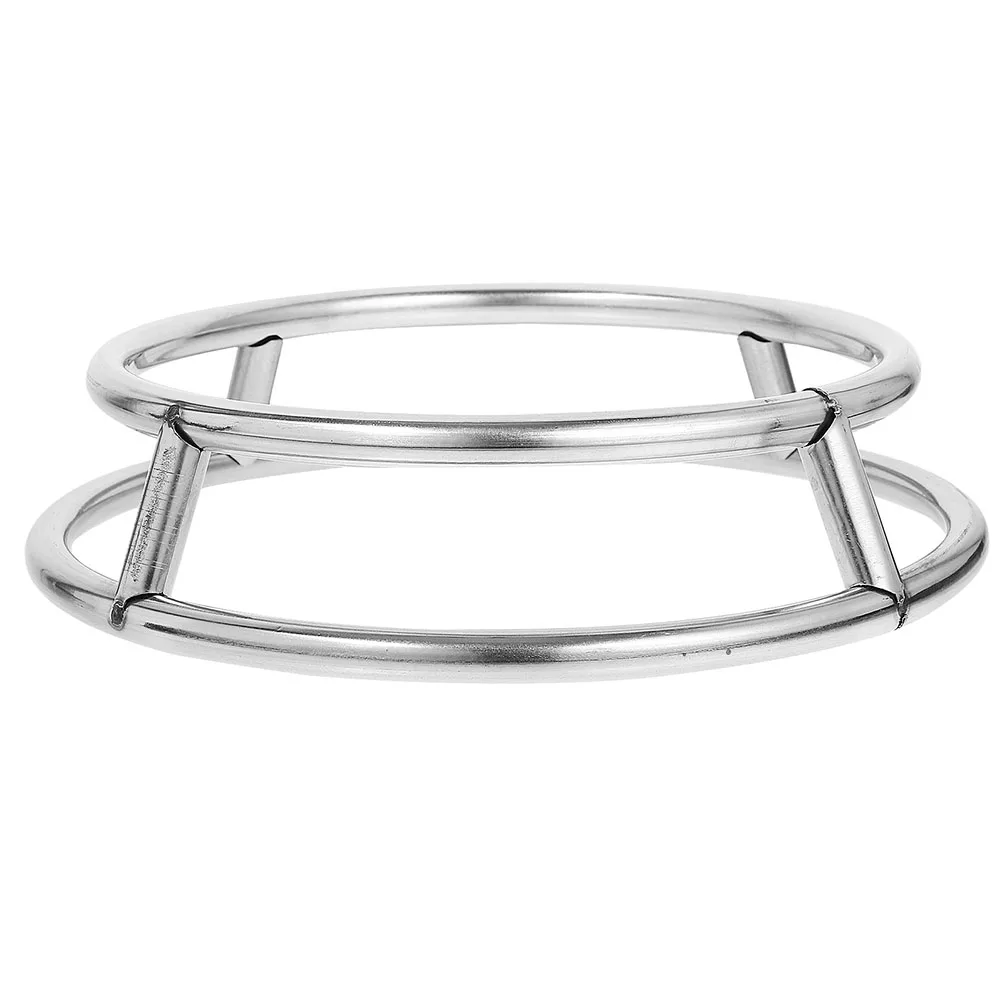 Pot Rack Kitchen Accessories for Wok Display Stand Silver Heat Resistant Support