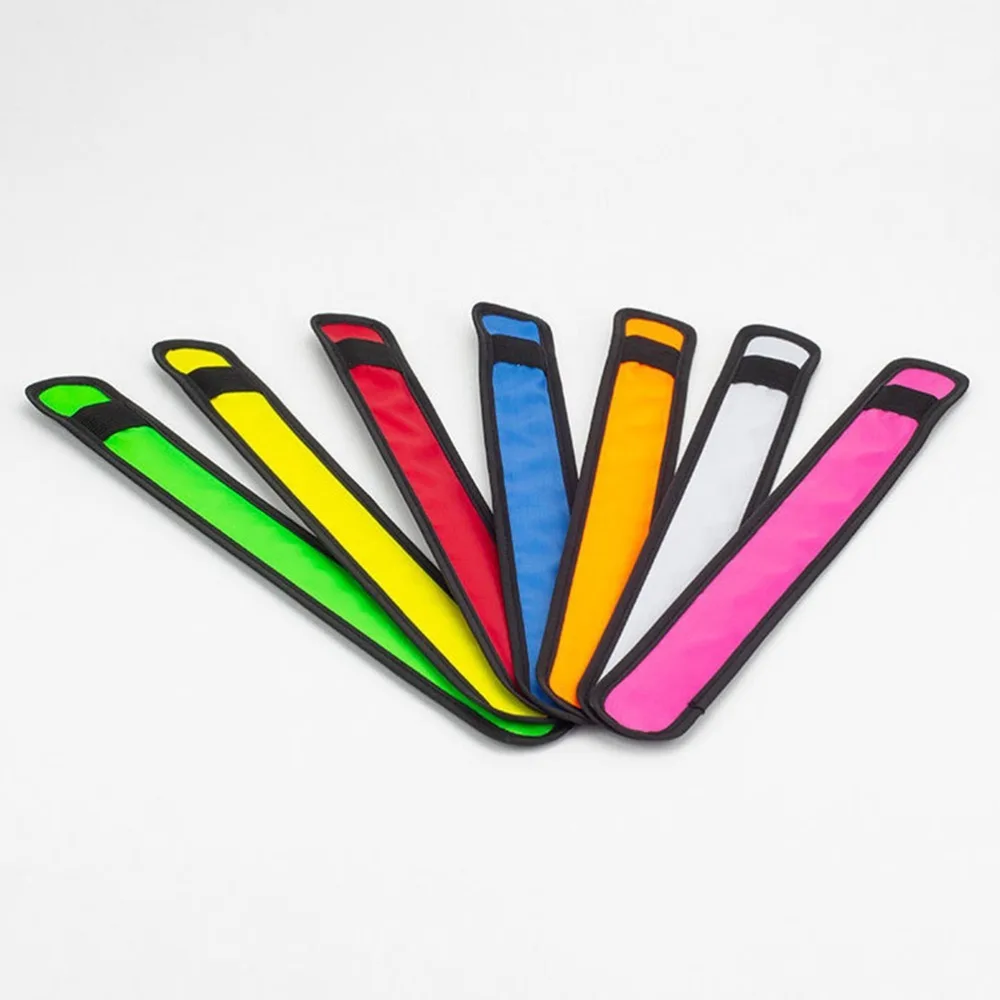 Polyester LED Armband LED Lighted High Visible Glow Wristband Bright Glowing Snap Slap Design Light Up Ankle Band Night Running