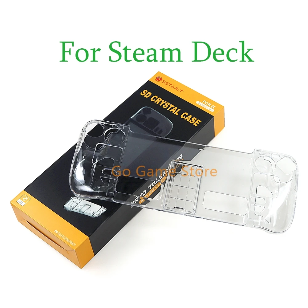 

8sets Clear Transparent Split Crystal Protective Case PC Hard Shell Cover for Steam Deck Game Console Accessories