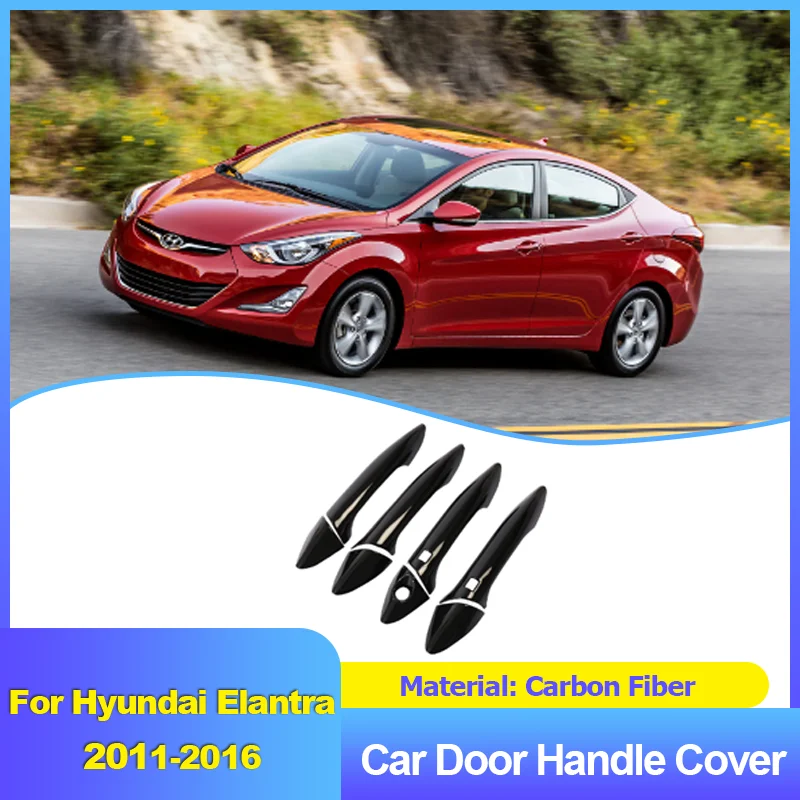 

ABS Car Outer Door Handle Cover Trim Covers Decoration Exterior Parts Accessories for Hyundai Elantra Avante i35 MD JK 2011~2016