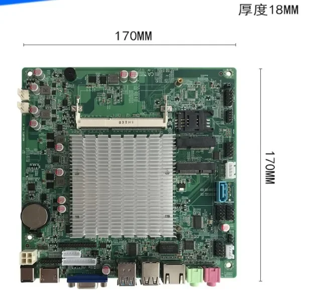 SmCpM218FC/M219/J1800/J1900/N100 Mini IPC Cash Register Motherboard 17X17 ITX Silent DC Power COM/LVDS/EDP