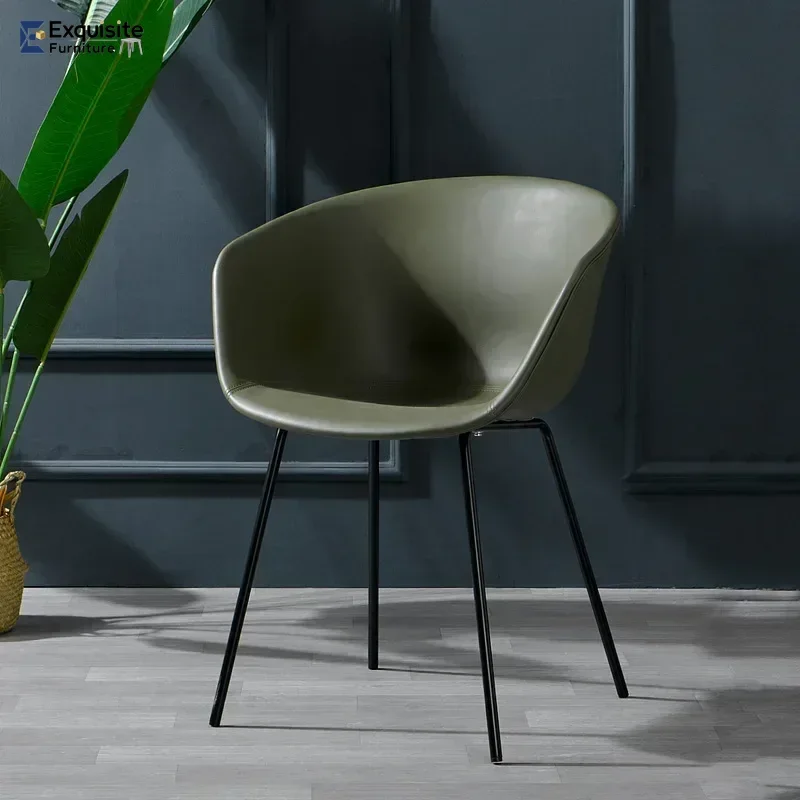 كراسي طعام فردية للمطبخ الاسكندنافي لغرفة المعيشة والمكتب كراسي طعام فاخرة واحدة أثاث منزلي متنقل