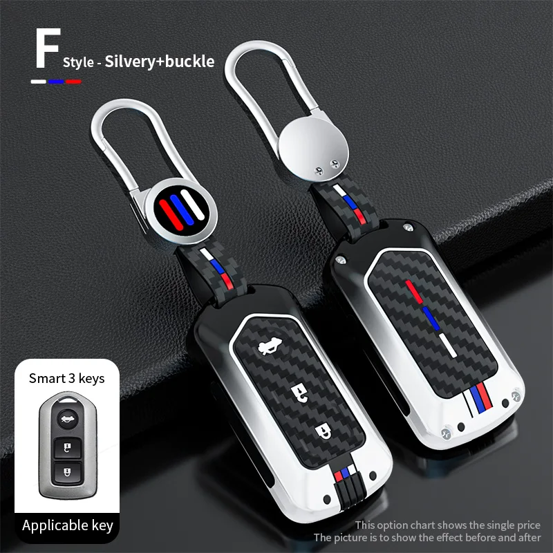 

Metal Car Key Cover Smart Remote Cases Auto Accessories For Toyota Land Cruiser Prado 150 Sienta Porte Raum Alphard Isis Noah
