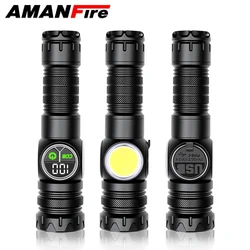 Amanfire 2305 Outdoor Flashlight Telescopic Zoom 10W COB+LED 800 lumens Range 1500M 9 light modes Ultra Bright Torch