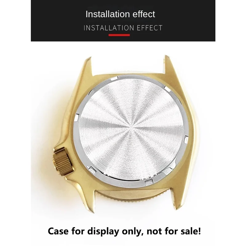 Casing jam tangan baja tahan karat Matte 33x29.6mm bagian penutup bawah untuk Seiko No.5 SKX007 SRPD51 penutup belakang casing jam tangan disikat Selam