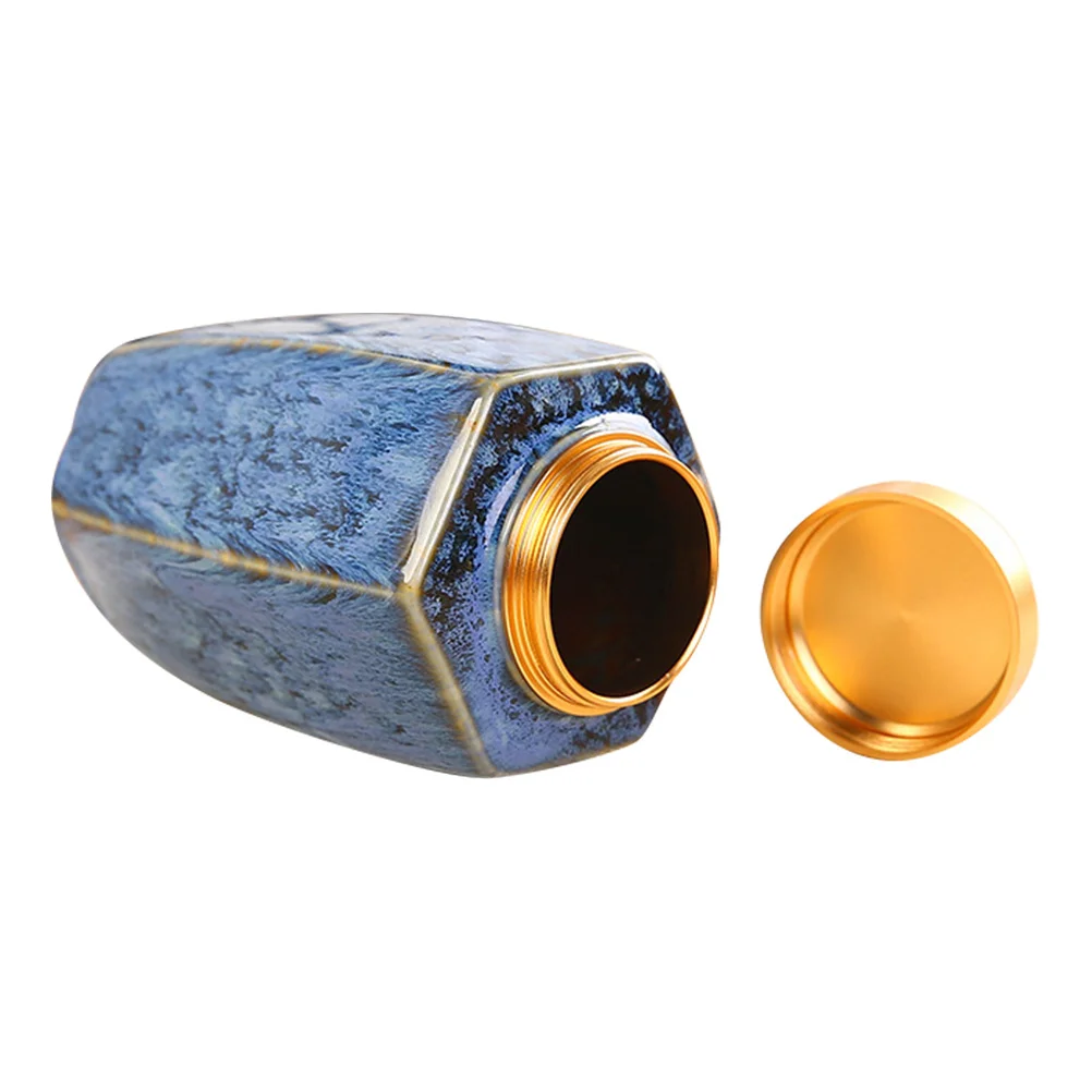 

Ceramic Storage Jar Sealing Tea Can Aluminum Container for Home Hotel Restaurant Decorative Tank Multi-Use Waterproof