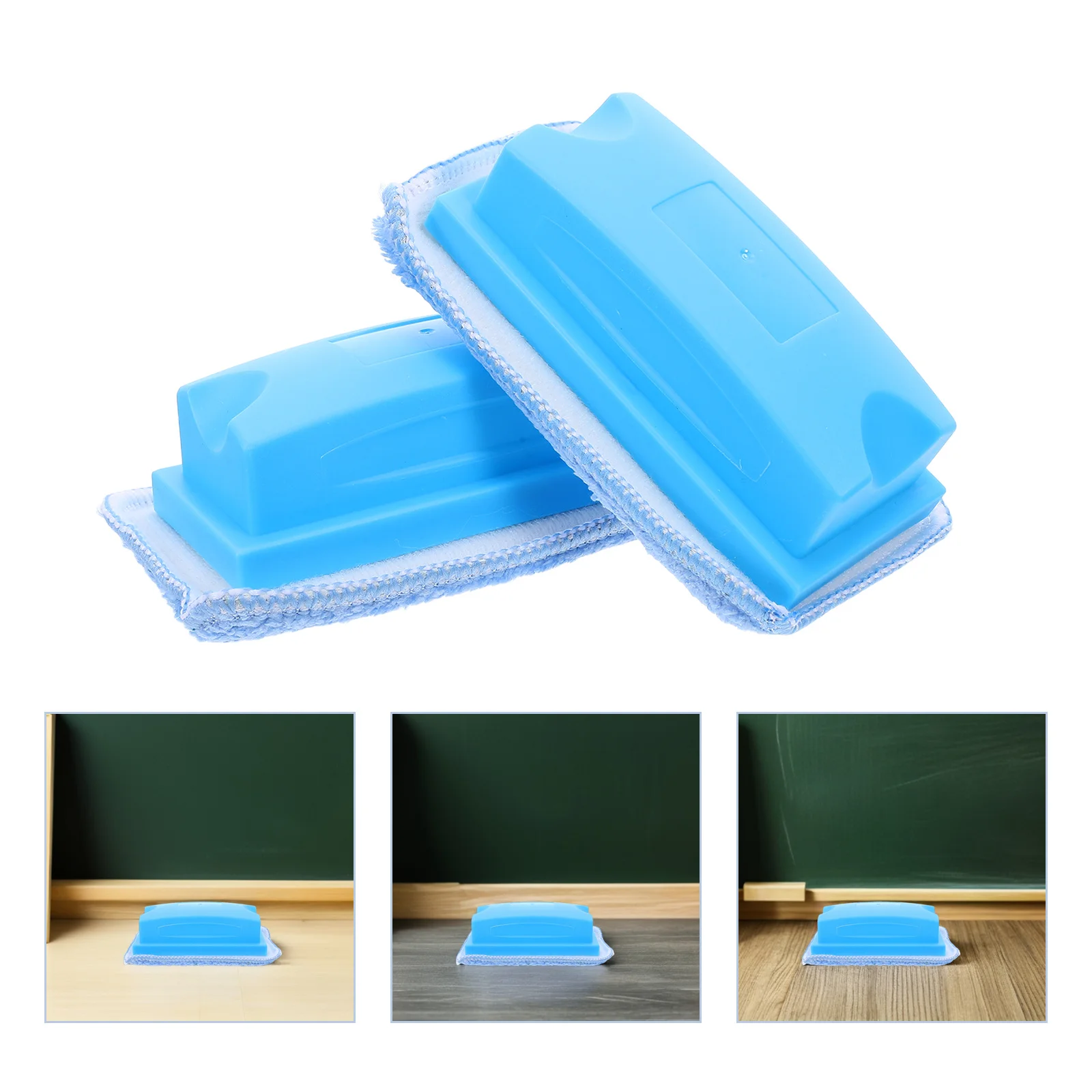 

2Pcs Dry Board Eraser with Water Absorbing Fabric - Reusable Chalkboard Cleaner for Classroom Home Office School Supply