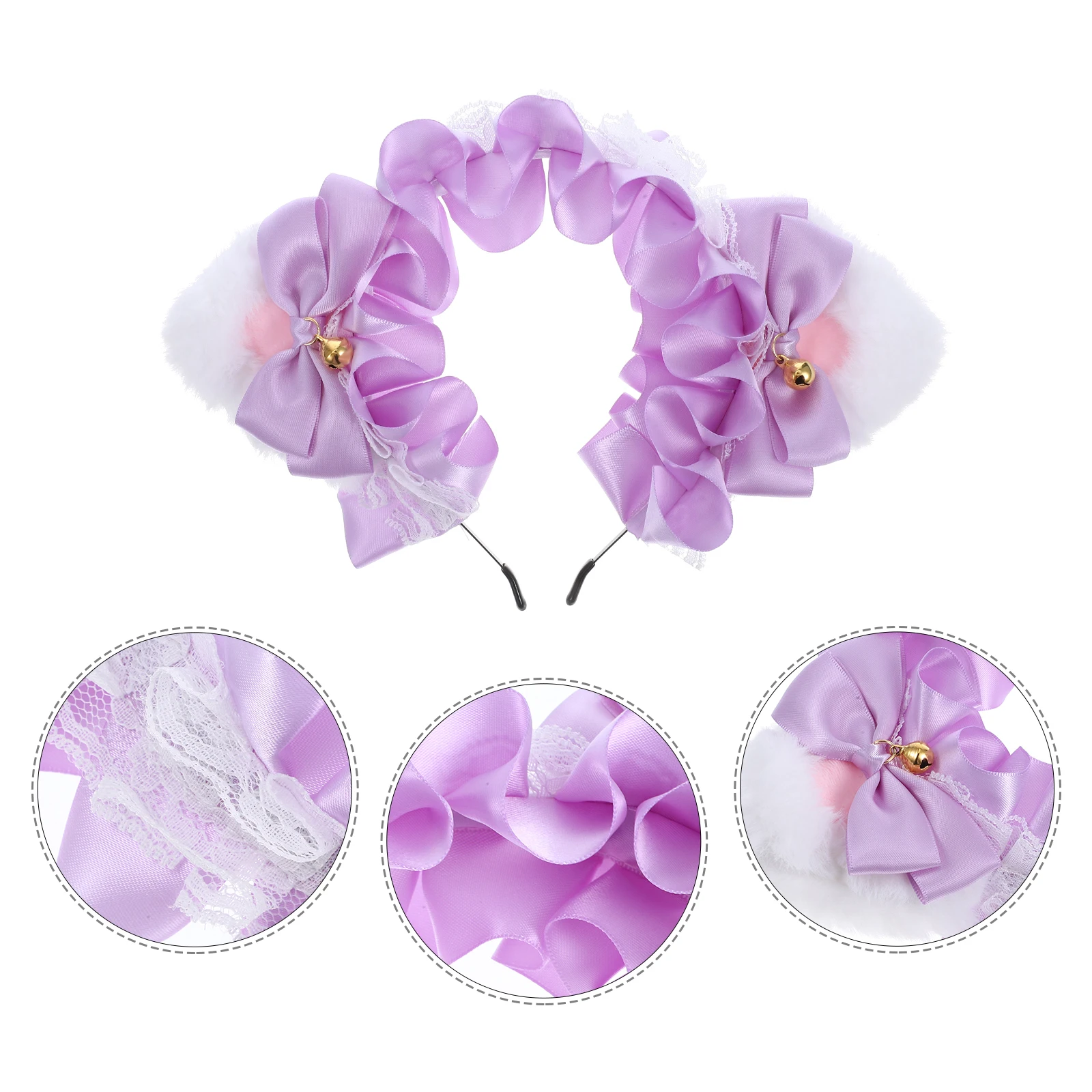 

Women Cat Ear Hairwear Headpiece Cosplay Costume Party Supplies Lightweight Comfortable One Size s Girls Gift Headband Hair
