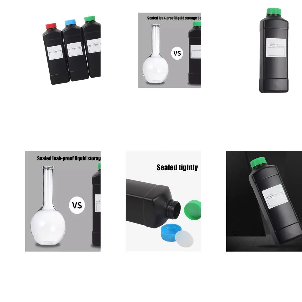 1/2/3Pcs 1000ml Darkroom Chemically Liquid Storage Bottles Film Develop