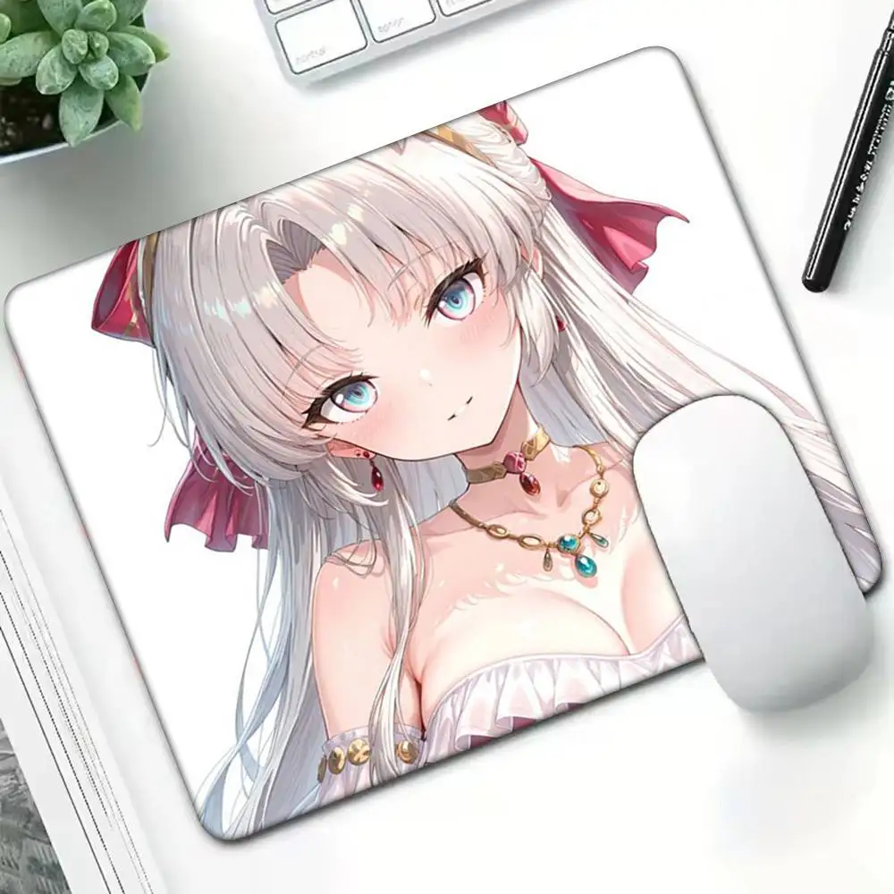 1 Buah Alas Mouse Anime Game Wuthering Waves C-carlotta LockEdge Kecil untuk Gamer Alas Meja Komputer Karet Anti Selip Persegi Panjang