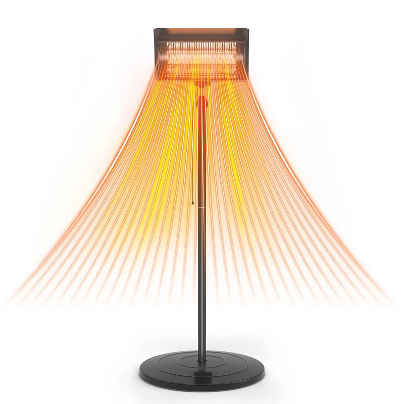 

Напольный обогреватель 750 Вт/1500 Вт для дворов, открытых пространств и балконов с защитой от перегрева 120 ° Широкоугольный объектив Warmt