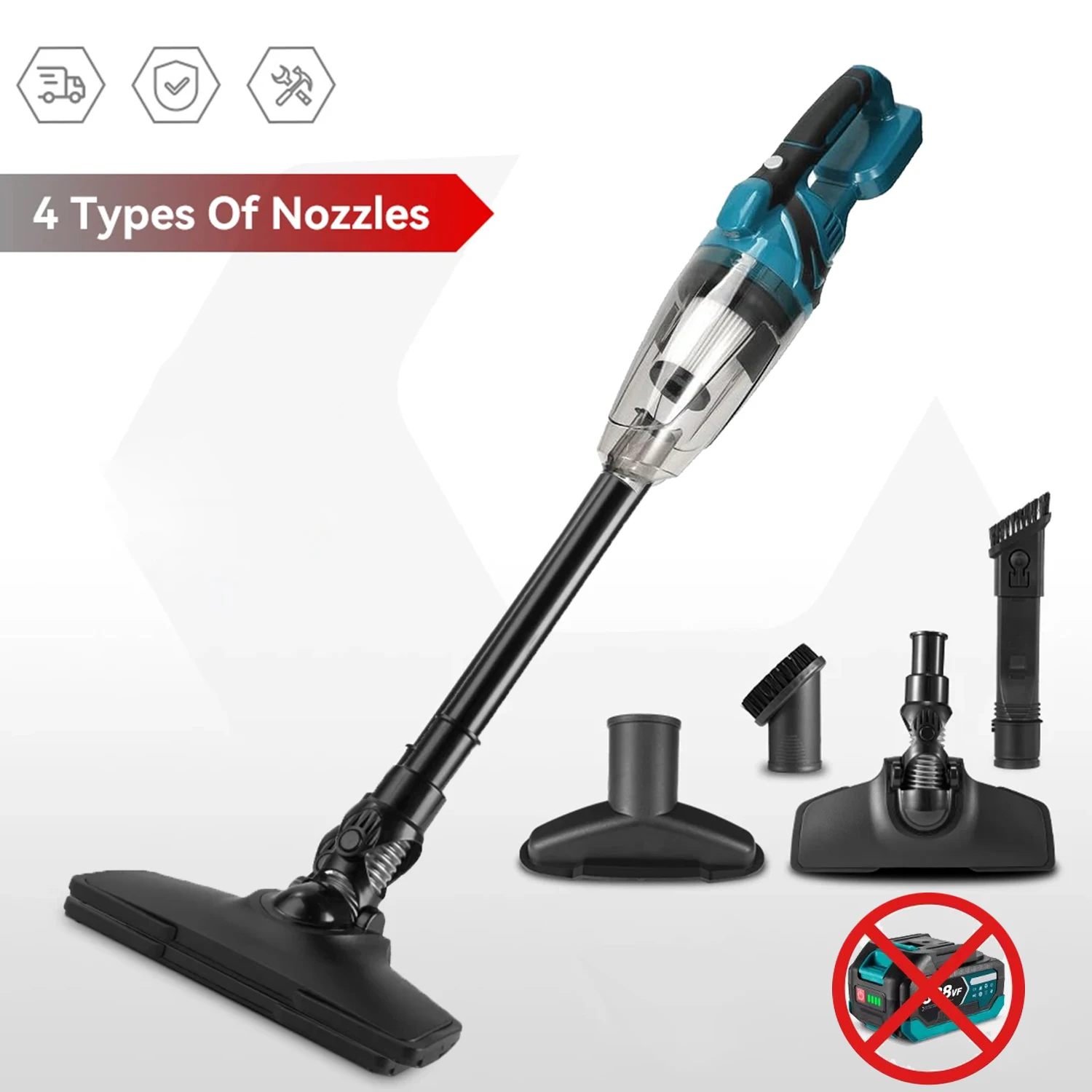 1500W Cordless Electric Handheld Vacuum Cleaner Home Car Dual Use Vacuum Cleaner Powerful Cleaning Tools For Makita 18V Battery