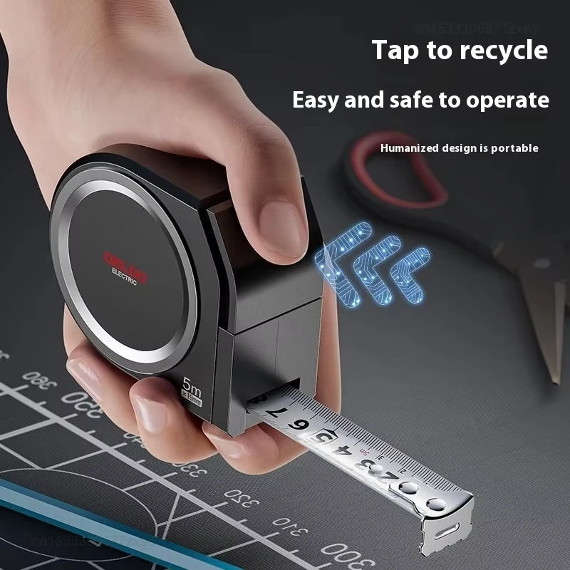 DELIXI Auto lock Tape Measure High-precision Steel Coil Ruler Household Waterproof Wear-resistant Anti Drop Measure Tools