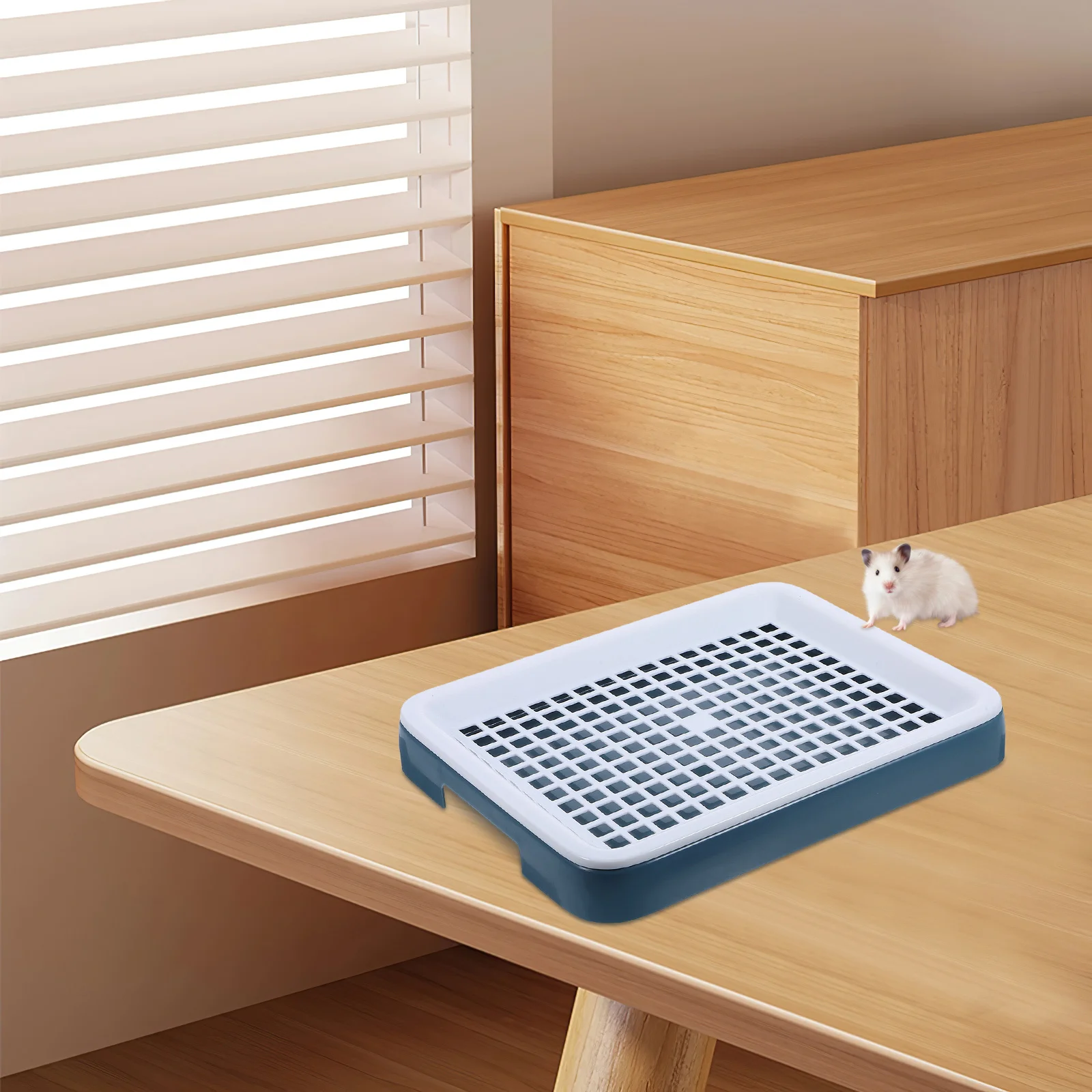 

Rabbit Litter Box Large Square Plastic Pet Toilet For Guinea Pigs Chinchillas Ferrets Hamsters Small Animals Cage Indoor