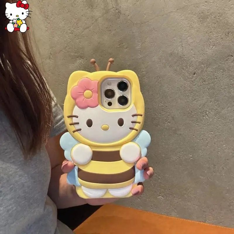 

Милый чехол для мобильного телефона «Hello Kitty», подходит для телефонов Apple, мультяшный защитный чехол для мобильного телефона, модный праздничный подарок