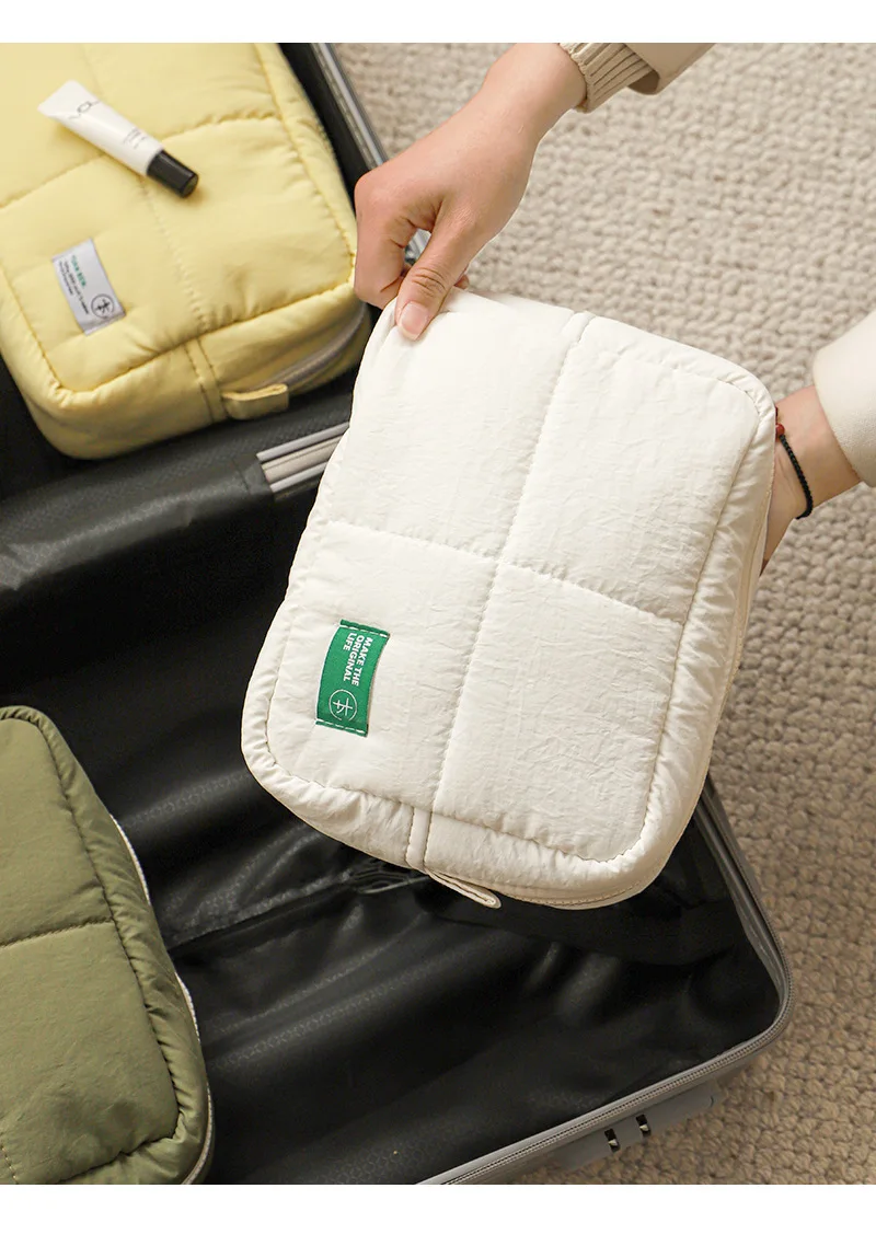 Unverzichtbare wasserdichte Kosmetiktasche aus Nylon für Reisen, eine Aufbewahrungstasche für verschiedene Gegenstände, eine Kulturtasche und eine Gepäckaufbewahrungstasche – Detail 11
