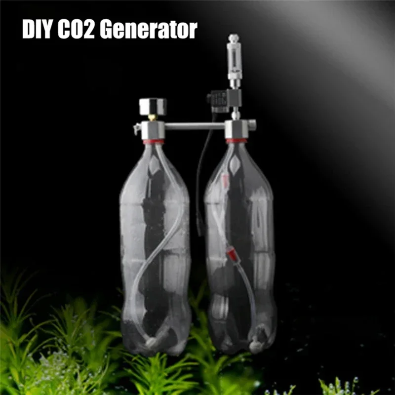 Fish Tank Carbon Dioxide Generator DIY Set Homemade Water Grass CO2 Solenoid Valve Aquarium Accessories Co2 Regulator