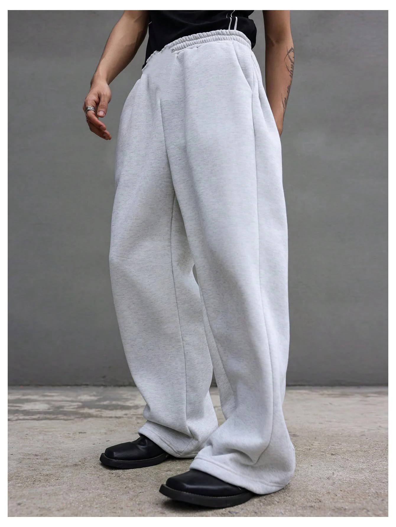 

Men's Wide Leg Sweatpants 2025 European American Style Drawstring Loose Casual Straight Leg Trousers for Men And Women