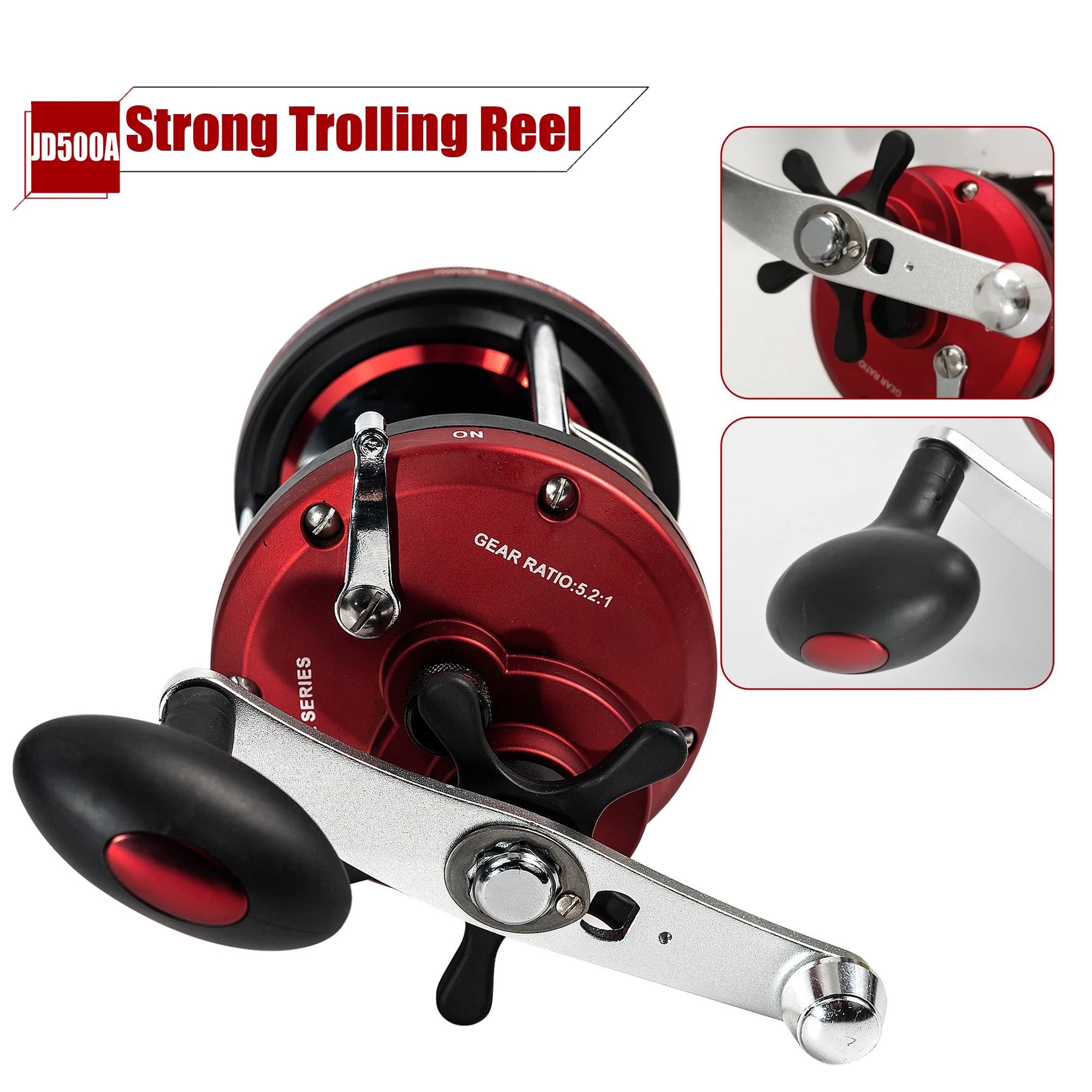 Imagem -06 - Mão Direita Pesca Tambor Carretel Carretel de Metal Strong Trolling Reels Barco Mar Rodas Spinning Bait Casting Peixe Reels 12bb