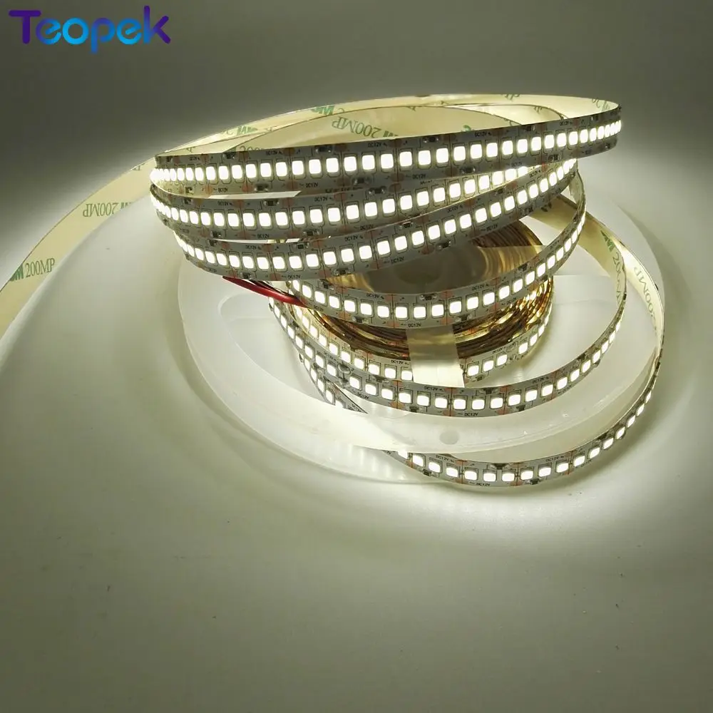 LED Strip 2835 240 LEDs/m DC12V 24 v Hoge Helderheid 1200 LED Enkele Rij Flexibele LED Licht Warm Wit/Wit RGB 5 m/partij