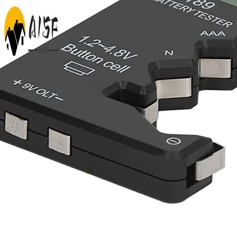 

A15F-4 Piece Battery Tester Checker Universal Battery Tester For AA AAA 6F22 9V 1.5V Battery, For Household Batteries Black