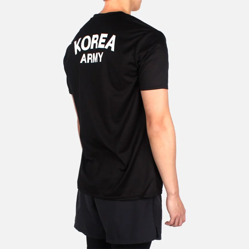 Summer R.O.K.A KOREA Outdoor Sports Work Casual Men\'s Cooling Loca Short Sleeve Cotton T-Shirt