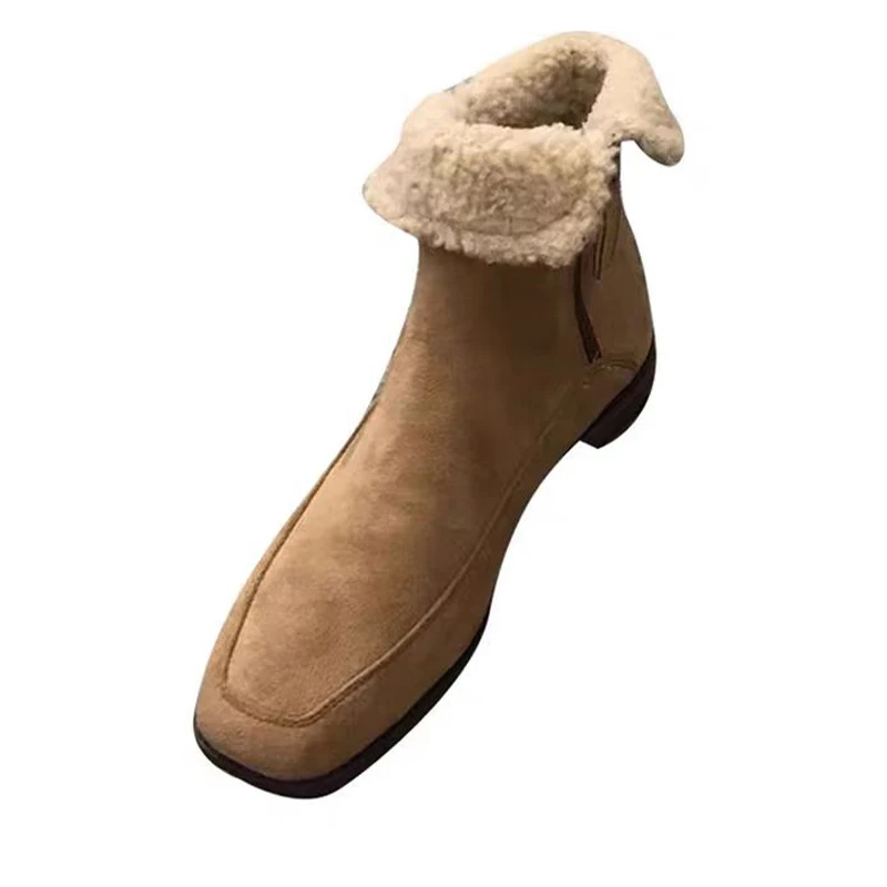 2026 New Fur Ankle Boots for Women Suede Warm Cotton Shoes Fashion Short Plush Winter Boots Cozy Dress Casual Woman Snow Botas - view 6