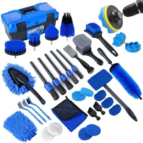 

Набор для ухода за автомобилем из 36 предметов с комплектом щеток и коробкой для хранения – Инструменты для чистки салона и экстерьера автомобиля