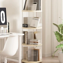 360-Degree Rotating Bookshelf Movable Living Room Bookshelf Multi-Layer Children’s Picture Book Storage Rack
