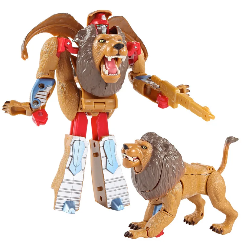 Boys Transformation Robot Action Figure Plastic Model Zoo Tiger Lion Panda Eagle Elephant  Kid Adult Education Collection Toys