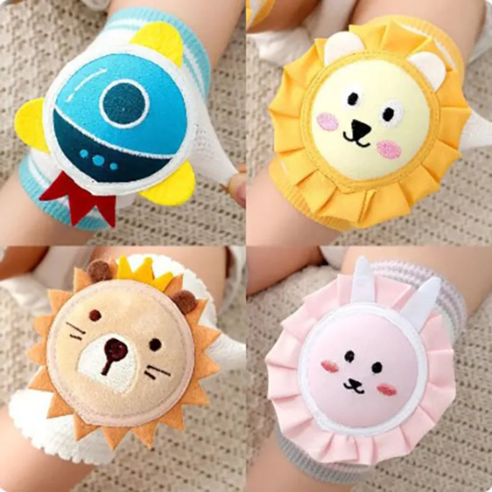 Cotton Fabric Cute Cartoon Baby Knee Pad Fall Prevention Wear Resistant Kids Safety Crawling Elbow Cushion Breathable