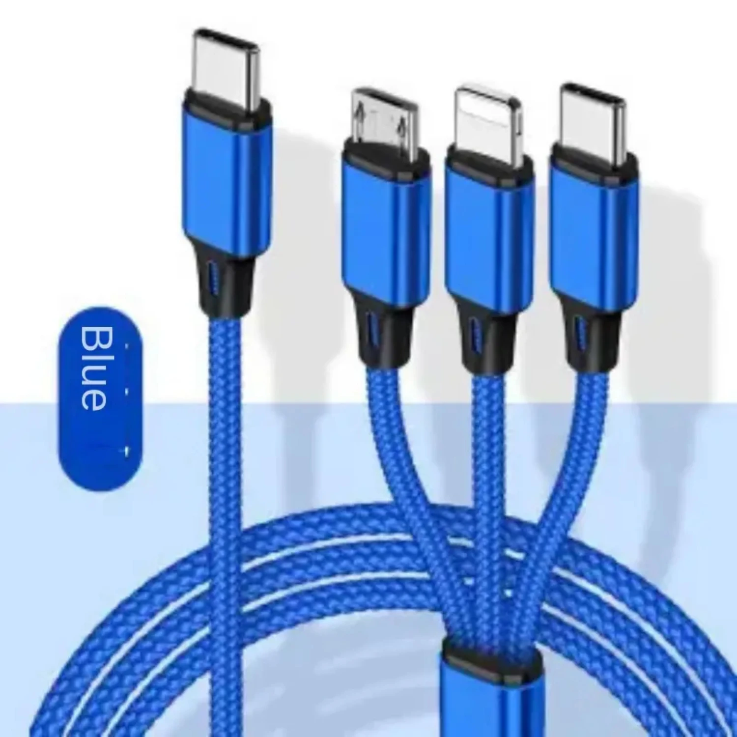 1pc 3.93ft Type-C Data Cable, 3-in-1 Type-C PD Fast Charging Cable Data Transmission Cord Universal USB-C Extension Cable With M