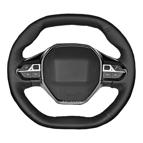 Funda de volante de coche personalizada For Peugeot E-208 2020 508 208 2019 2020 3008 4008 5008 2016-2019