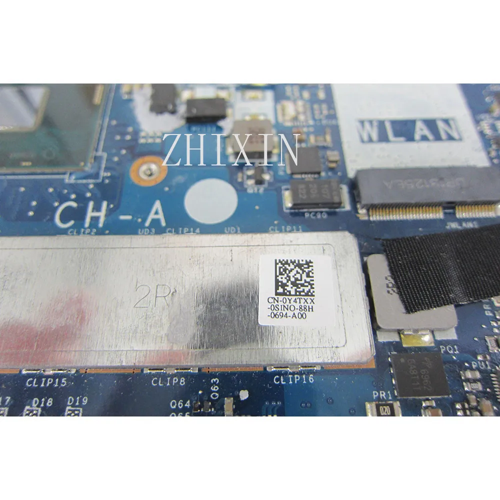 yourui For Dell Chromebook 7486 2-in-1 Laptop motherboard SR3W0 I3-8130U 2.2 GHz 4GB 128GB CN-0WDK4K 0WDK4K DDG40 LA-G291P