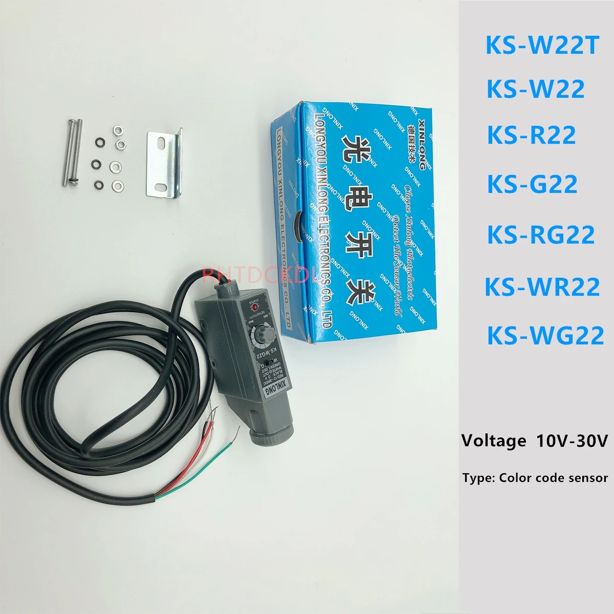 1 Pc Color Code Sensor With Sensitive Adjusting Knob KS-W22/G22/R22/WR22/WG22/RG22 Mark Detection Light Sources Available