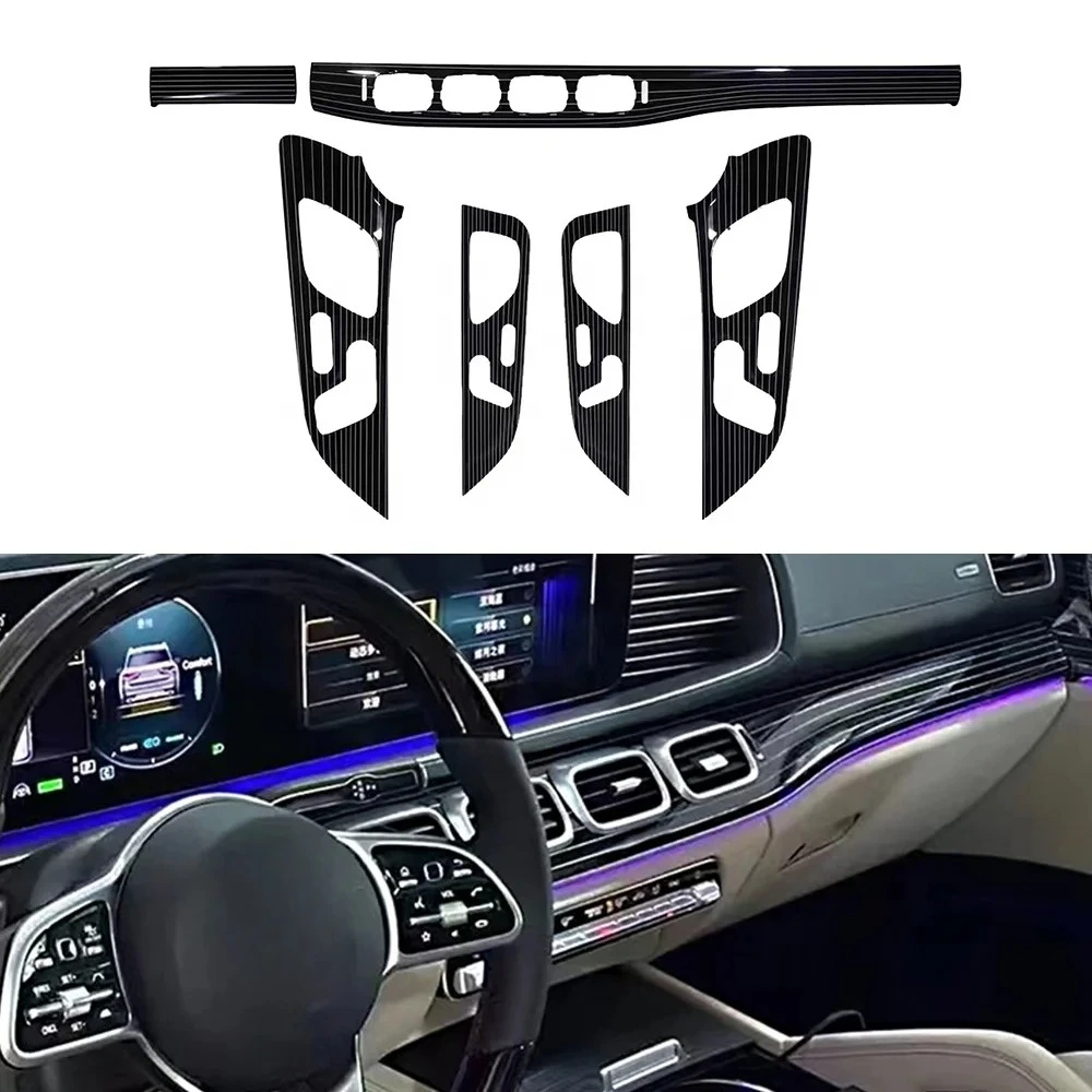 

STLFGLE GLS W167 Piano Lacquer Dashboard Panel Black and White Piano Trim for Mercedess-Benzs W167