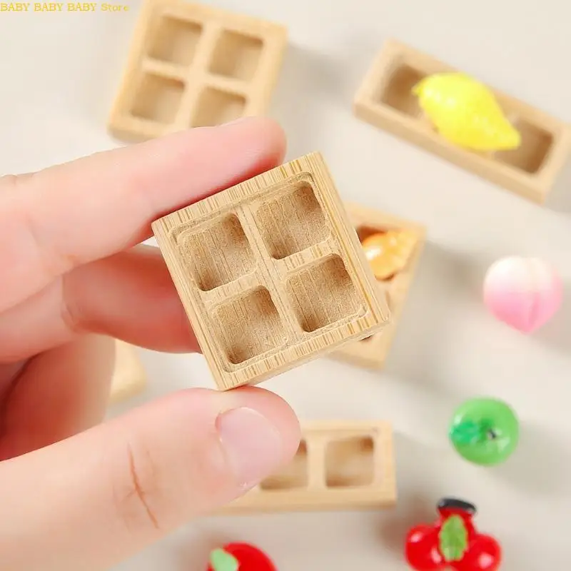 

Q81A Поднос для кукольных домиков из натурального дерева, декоративный дизайн, инструмент для безопасной игры