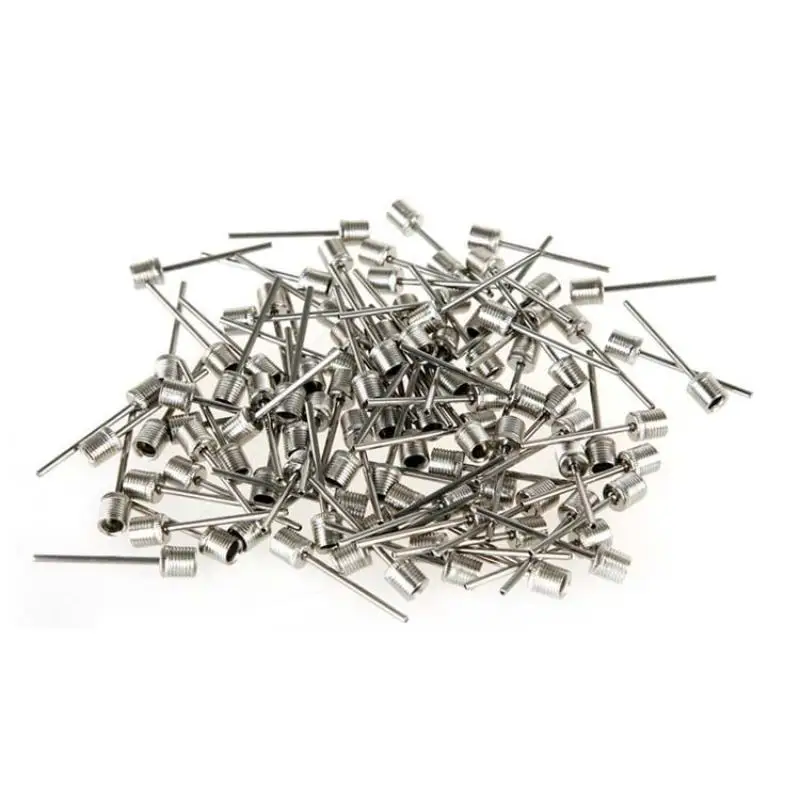 10/20pcs Ball Air Needle Stainless Steel Pump Pin Basketball Inflating Pump Needle Football Inflatable Valve Adaptors Nozzle