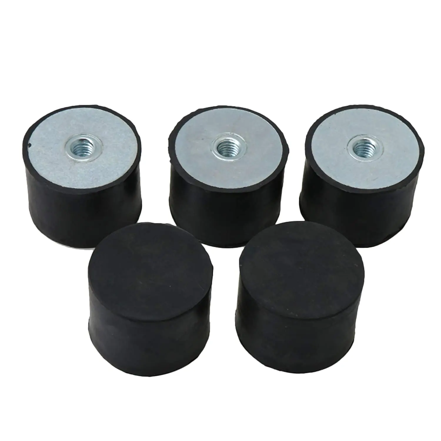 

DE Rubber Isolator Mount, M8 Isolation Vibration Rubber Female Thread Anti Vibration Bobbin Isolator Damper Rubber Mounting Feet