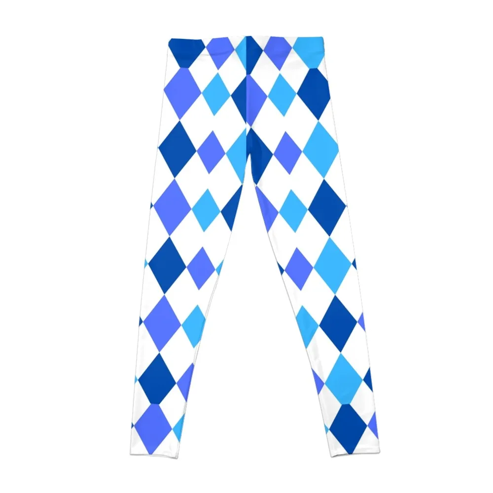 Blue Harlequin Pattern Leggings leggins push up woman gym clothing for physical Clothing fitness Womens Leggings