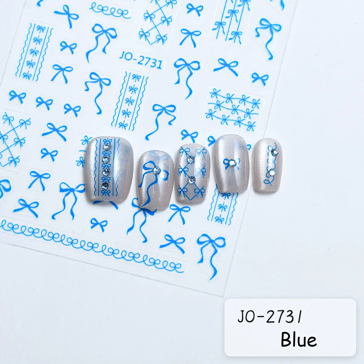 1 ورقة Bowknot شريطة من الدانتيل مسمار الفن ملصقات الكورية الحلو نمط ثلاثية الأبعاد الإغاثة فن الديكور ذاتية اللصق الأظافر الشارات