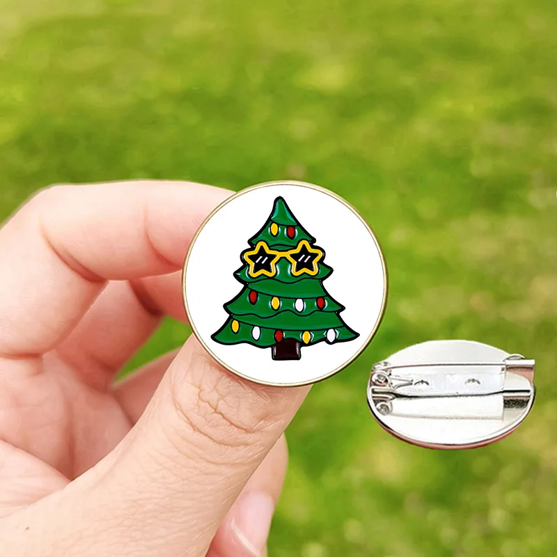 11 قطعة دبابيس عيد الميلاد 2024 لطيف سانتا كلوز الأيائل شجرة عيد الميلاد الغزلان الفن صور شارة بدبابيس معدنية للرجال والنساء